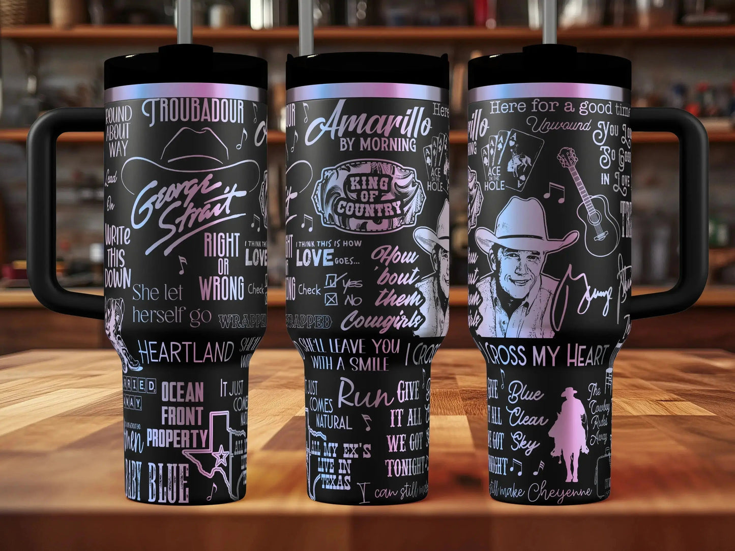 George Strait King of Country Engraved Tumbler | 30oz